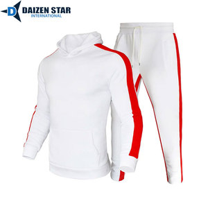 100% Polyester Spring Solid Tracksuit Hooded Collar Drawstring Closure Breathable Windproof Full-Length Streetwear - Product Image 2