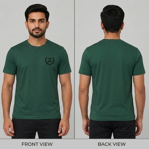 Vêtements décontractés respirants avec logo personnalisé, vente en gros, usine, service OEM pour hommes, coupe classique, tricot uni 100% coton - Product Image 6