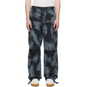 Men Elastic Waist Drawstring Casual <b>Joggers</b> Blue <b>White</b> Pattern Summer Wear Mens Tie Dye Trousers Tie Dye Fleece Sweatpants - Product Image 5