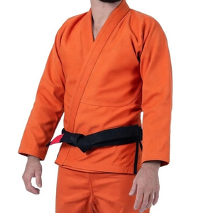 เสื้อยูโดสำหรับผู้ใหญ่ ผ้าฝ้าย 100% น้ำหนัก 140 กรัม ทรงปกติ ป้องกันการหดตัว พิมพ์ลายโลโก้ด้านหน้าด้วยความร้อน รับผลิตตามสั่งขายส่ง - Product Image 1