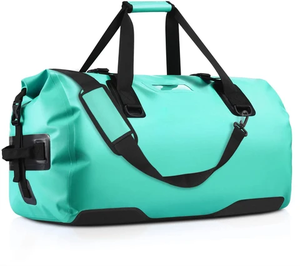 Handmade Canvas Quilted Duffle Bag Lightweight Durable Spacious Interior Elegant Block Print Perfect Luxury 30-40L - Product Image 2