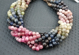 แท้สวย1สาระไมโครรอบธรรมชาติหลายพลอยพลอยลูกปัดเรียบทำสร้อยคอทำด้วยมือ - Product Image 6