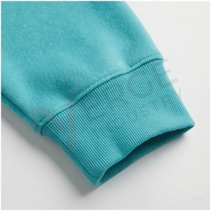 Ensemble de survêtement unisexe à capuche turquoise, manches longues, couleur unie, décontracté, respirant, coupe régulière, pour l'automne - Product Image 6