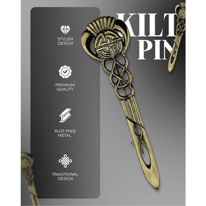 Al por mayor Pin de kilt celta antiguo de cardo escocés de alta calidad, accesorios tradicionales, OEM ODM personalizado - Product Image 6