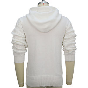 Sweat à capuche en polaire blanc pour homme, coupe classique, couleur unie, coupe-vent et respirant, vêtements d'hiver décontractés - Product Image 5