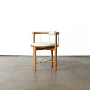 Chaise de salle à manger en bois au design scandinave moderne, siège rembourré en laine imperméable et légère, dossier amovible, mobilier de maison - Product Image 1