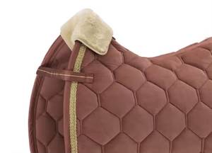Sous-selles en coton écologiques avec absorption des chocs et sangle de maintien pour l'équitation - Dressage, saut d'obstacles et western - Product Image 2