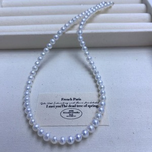 Collar de Perlas de Agua Dulce Naturales de Zhuji de 5-6 mm, Sin Núcleo, Luz Extremadamente Fuerte, Cadena Clavicular Versátil, Accesorio de Moda - Product Image 3