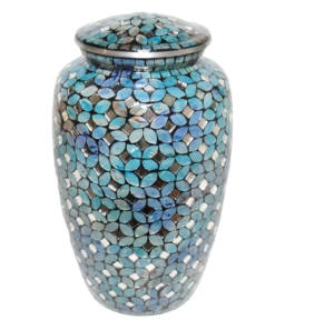 Urnas de cremación de nuevo diseño con acabado de cuentas, urnas de cremación funeraria de Metal para adultos de bajo precio para cenizas humanas - Product Image 3