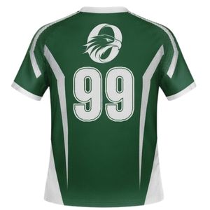 Camiseta de Balonmano Sublimada Verde y Blanca para Hombre, Manga Corta, Poliéster, Uniforme Deportivo para Equipo, Ropa para Partidos - Product Image 2