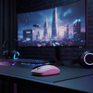 HengYu <b>Silent</b> Triple-Mode Wireless Gaming <b>Mouse</b> Type-C 2 Buttons Non-Backlit Ergonomic Design Laptop/Desktop Stock - Product Image 2