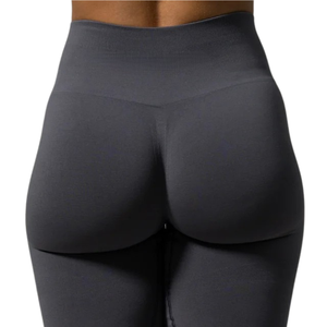 Pantalon évasé gris anthracite pour femme, taille mi-haute, extensible, pour le sport, le fitness, le yoga, l'entraînement, vêtements de sport performants - Product Image 5