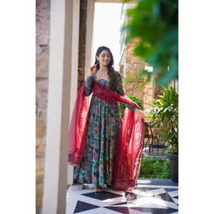 ชุด anarkali พิมพ์ลายดิจิตอล Nikita - Product Image 3