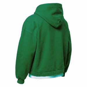 Sudadera con capucha y cremallera completa de corte holgado, estilo urbano, de peso pesado, para hombre, de algodón 100% premium, con forro polar liso. - Product Image 6