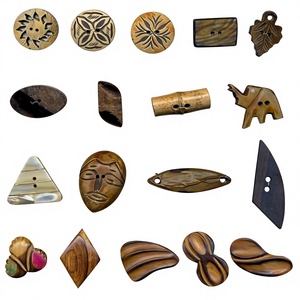 Botones de Cuerno Rectangulares Naturales, Diseño Art Deco Ecológico, Autoadhesivos, para Abrigos, Camisas, Pantalones, Accesorios de Vestir, Decoración del Hogar, Lujo - Product Image 4