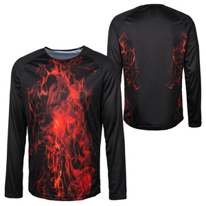 ชุดแข่งจักรยานเสือภูเขาคุณภาพสูง พิมพ์โลโก้ตามสั่ง เสื้อเจอร์ซีย์และกางเกงโมโตครอสแบบซับลิเมชั่น MOQ ต่ำ เสื้อเจอร์ซีย์ MTB BMX Enduro - Product Image 3