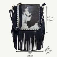 Tas selempang kulit sapi Flap wanita, kapasitas besar kulit lunak buatan tangan desainer mewah