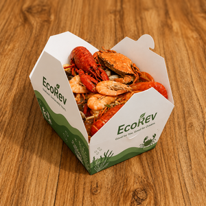 Custom Logo Disposable Takeout Food Containers Kraft Paper Food Packaging <b>Boxes</b> for Restaurant Delivery Business - Product Image 6