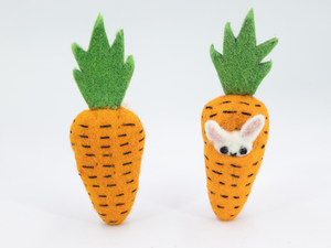 Felt & Yarn Wool Felt Easter Bunny Carrot Garland-Easter Gift for Kids Farmhouse Decor - Product Image 2