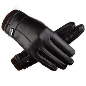 2025 Mens Leather Spring and Autumn Touch Screen Thermal <b>Gloves</b> Wholesale Low MOQ Custom Manufacture Stitch Full Finger Fashion - Product Image 3
