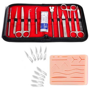 Kit complet de suture orthopédique pour étudiants en médecine vétérinaire, incluant un coussin en silicone réaliste et un manuel pour les hôpitaux - Product Image 1
