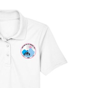 Camisa Polo Blanca para Mujer, Bordada con Escudo, Manga Corta, Cuello Camisero, Mezcla de Algodón, Informal, para Golf, Negocios, Moda - Product Image 5