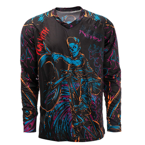 Custom Men Long Sleeve Digital Print Windproof Breathable Quick Dry Lightweight Racing Jersey for Motocross MTB Mountain Biking - Product Image 1