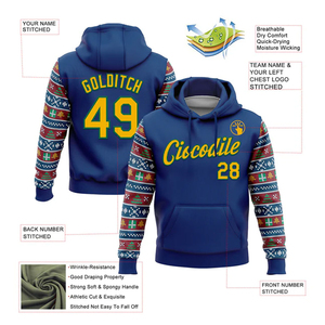 Custom <b>Men's</b> Sports Team Sublimation Hoodie Team Name Number Personalized 100% Cotton Lightweight Breathable Quick Dry <b>Pullover</b> - Product Image 2