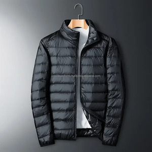 2024 nueva chaqueta informal para hombre, Abrigo acolchado ligero con relleno, Parka cálida de invierno en lona, ropa exterior estética - Product Image 6