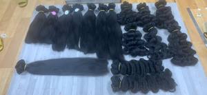 Mèches naturelles lisses et lisses avec cuticules alignées, mèches frontales assorties, 40 pouces, 13x4 - Product Image 2