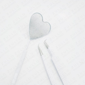 Stylish 3PCS Eyelash Extension Tweezers Gift Set White Powder Coated Stainless Steel with <b>Lash</b> Mirror Beauty Tool <b>Kit</b> - Product Image 5