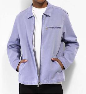 Veste de travail bio personnalisée en coton robuste avec col rabattable, veste utilitaire en toile camouflage avec fermeture éclair pour homme - Product Image 2