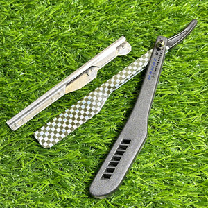 Professional Barber Razor for Precision Facial Hair Grooming with Secure <b>Slide</b> Mechanism and Lightweight Ergonomic Grip Design - Product Image 1