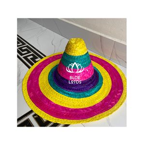 Chapeau de cowboy unisexe de haute qualité, écologique, fabriqué à partir de pailles, broderie à la main, motifs dessinés à la main |   Meilleur accessoire de costume unique - Product Image 1