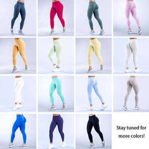 Leggings Deportivos Sólidos Sin Costuras con Efecto Scrunch, Cintura Alta, Secado Rápido, Spandex/Nylon, para Gimnasio, Yoga, para Mujer y Hombre - Product Image 5