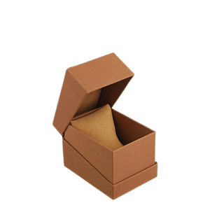 Boîte cadeau minimaliste écologique portable en carton rigide |   Insert en éponge gaufré et laminé mat pour emballage de bijoux - Product Image 3
