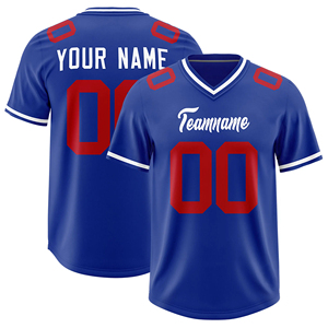 Maillot de football américain haut de gamme 100 % polyester, anti-humidité, logo personnalisé, sublimation, tenue d'équipe, OEM, vente en gros, manches courtes, couleur unie - Product Image 3