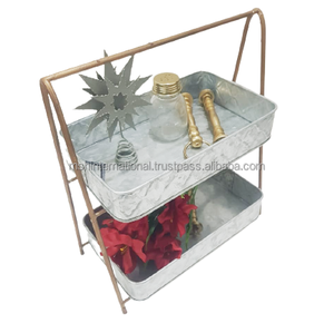 Table Top Cup Cake Stand Galvanisé Forme Ronde À La Main Vintage Gâteau Stand Taille Personnalisée Abordable Fantaisie Gâteau Stand - Product Image 4