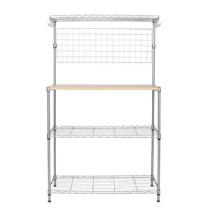 Scaffale da cucina a 4 livelli con contenitore per la conservazione degli alimenti, cromato RT - Product Image 2