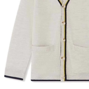 Custom Comfortable Unisex <b>Cardigan</b> Loose Knit Wool/Acrylic Top Outerwear V Neck Double Breasted <b>Thick</b> All Seasons - Product Image 5