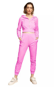 Conjunto Deportivo Corto de 2 Piezas para Mujer, Ropa Deportiva Transpirable para Estilos de Vida Activos, Decoración con Cierre para Correr, Algodón - Product Image 3