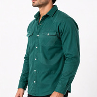 Kemeja Jeans Pria Katun Bergaya Terlaris, Fit Longgar, Cepat Kering, Bernapas, Ramah Lingkungan, Kasual Musim Semi, Pakaian Sehari-hari