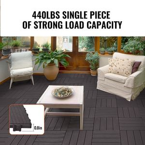 Set di 54 Piastrelle in Plastica per Pavimenti Esterni 30x30 cm, Impermeabili, per Patio, 54 mq Adatto a tutte le condizioni meteorologiche - Product Image 3