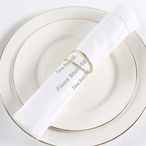 Elegant Gold Metal Napkin Rings Modern Luxury Wedding Dinner <b>Table</b> <b>Decoration</b> <b>Accessories</b> Eco-Friendly Durable Customizable - Product Image 1
