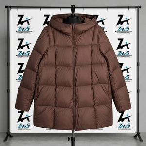 Chaqueta Acolchada Ligera de Invierno con Capucha, Chaqueta Acolchada Larga y Cálida de Primera Calidad, Impermeable y Resistente al Viento - Product Image 1