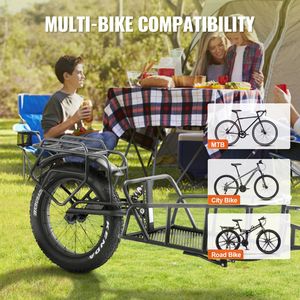 Carrito de Bicicleta Resistente con Capacidad de Carga de 70 Libras, Remolque de Carga para Bicicleta, Almacenamiento Compacto, Estructura de Liberación Rápida, Remolques Utilitarios - Product Image 6