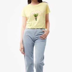 Camiseta Corta de Moda para Mujer, Estilo Juvenil, Manga Corta, Informal, Tejido Transpirable, para Uso Diario - Product Image 5