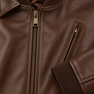 Veste de motard vintage en cuir PU imperméable pour homme, fabrication OEM sur mesure, mode haut de gamme - Product Image 5