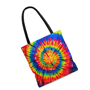 High Quality Hot Selling Custom Logo Wholesale 100% Tie Dye Cotton Canvas Tote <b>Bags</b> with Color Handles for Daily Use - Product Image 3