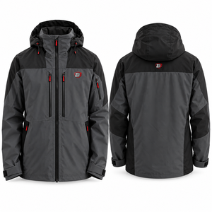 Custom <b>Mens</b> Waterproof Hooded Outdoor <b>Jacket</b> Windproof Technical Rain Shell OEM Private Label Manufacturer - Product Image 3